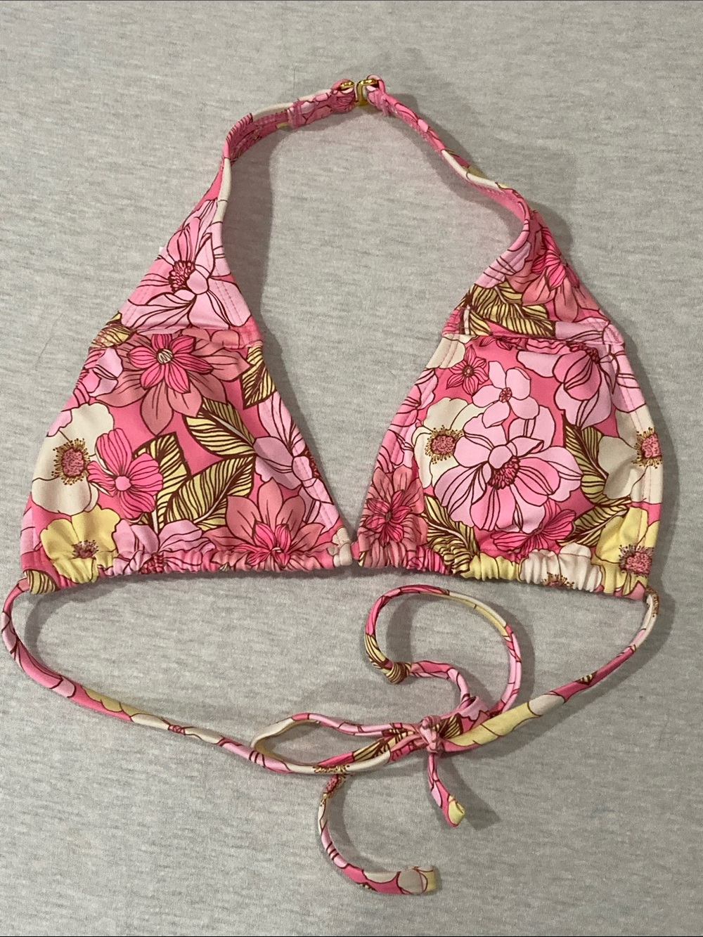 Xhilaration Floral triangle Bikini top sz XS